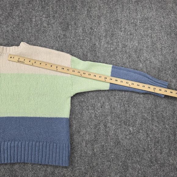 American Eagle Sweater Womens Small Striped Crewneck Pullover Knit Casual Preppy - Picture 8 of 16